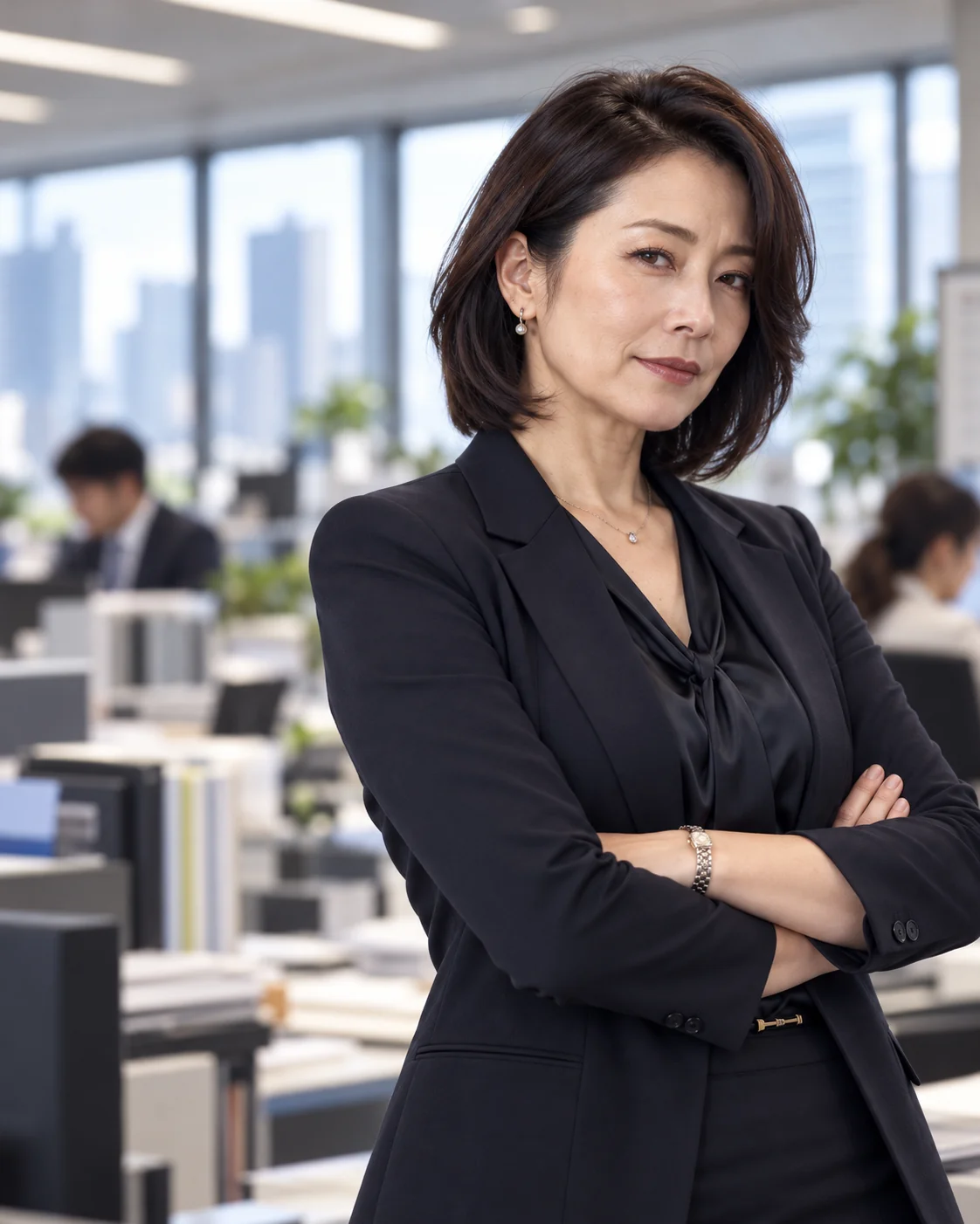 腕を組んだオフィスの先輩
